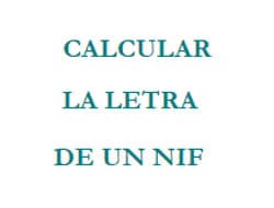 Cálculo del NIF