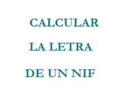 Calcular letra de un NIF